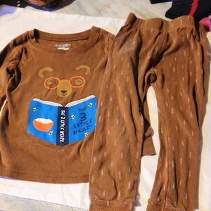 Old Navy Brown Kids Pajama Set with Bear Design